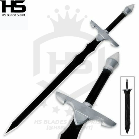 SAO Anneal Blade Sword of Kirito Just $77 (Battle Ready Spring Steel, Damascus & D2 Steel Versions are also Available) from Sword Art Online SAO with Plaque & Sheath-SAO Replica