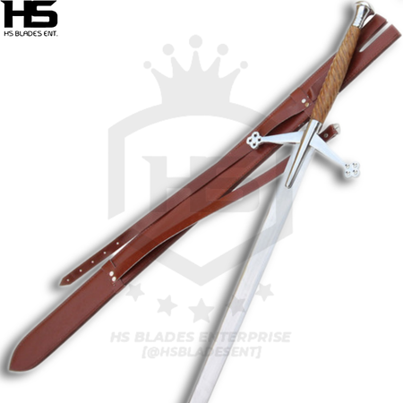 45" Scottish Claymore Sword in Just $77 (Battle Ready Spring Steel, Damascus & D2 Steel Versions are also Available) of Drew McIntyre WWE- Scottish Sword