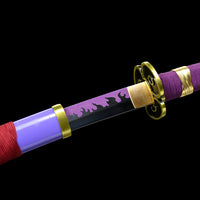 Purple Ame No Habakiri Enma Sword of Roronoa Zoro in $88 (Japanese Steel is also Available) from One Piece Swords| Japanese Samurai Sword | Type II