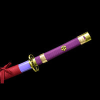 Purple Ame No Habakiri Enma Sword of Roronoa Zoro in $88 (Japanese Steel is also Available) from One Piece Swords| Japanese Samurai Sword | Type II