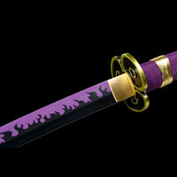 Purple Ame No Habakiri Enma Sword of Roronoa Zoro in $88 (Japanese Steel is also Available) from One Piece Swords| Japanese Samurai Sword | Type II