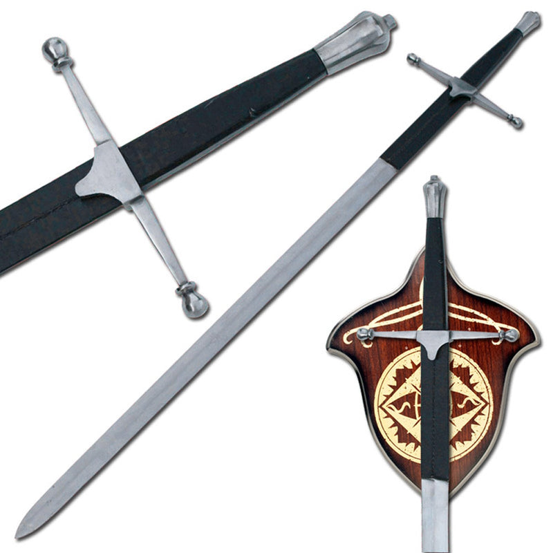 45" Braveheart Sword of William Wallace in Just $77 (Battleready & Display Versions Available)-Black