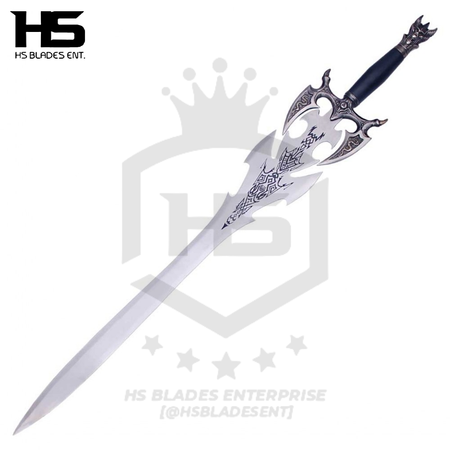 37" Kilgorin Darkness Sword (Spring Steel & D2 Steel Battle Ready Versions are Available) with Wall Plaque-High Polish