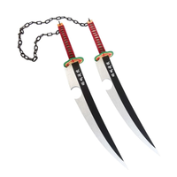 Amber Nichirin Blade Twin Sword in Just $111 (Japanese Steel is Available) of Tengen Uzui from Demon Slayer Swords | Japanese Samurai Sword