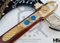 Ragnarok Leviathan Axe of Kratos Axe from God of War Axe (BR D2 & Damascus Steels available)-Kratos Axe