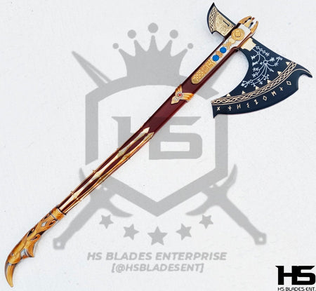 Ragnarok Leviathan Axe of Kratos Axe from God of War Axe (BR D2 & Damascus Steels available)-Kratos Axe