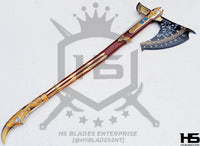 Ragnarok Leviathan Axe of Kratos Axe from God of War Axe (BR D2 & Damascus Steels available)-Kratos Axe