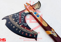 Ragnarok Leviathan Axe of Kratos Axe from God of War Axe (BR D2 & Damascus Steels available)-Kratos Axe