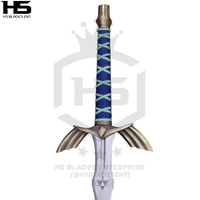 43" Link Ornate Prophecy Hero Sword (Spring Steel & D2 Steel Battle Ready Version are available) from The Legend of Zelda with Scabbard-Blue