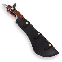 18" Wicked Sawback Bushcraft & Camping Machete (D2 Steel, Spring Steel are available) with Custom Blade Material Variations-Bushcraft Machete