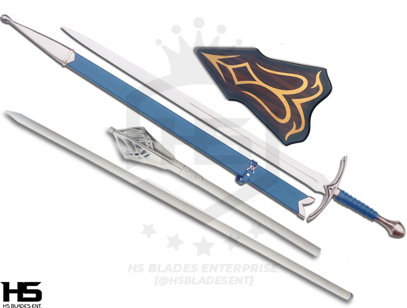 Blue Glamdring Sword of Gandalf White Staff of Gandalf