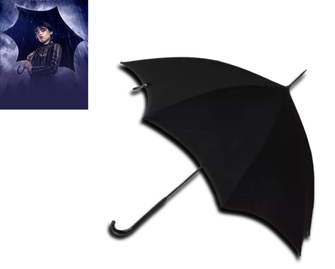 Hand Stitched Wednesday Umbrella from Wednesday Addams made by HS Leathers