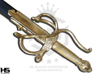 37" Gold Rapier Sword of Wednesday in Just $88 (Spring Steel & D2 Steel versions are Available) from Wednesday Addams-Rapier Swords