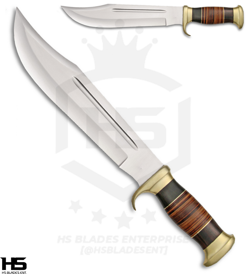 18" Outback Knock Down Bowie Knife in $59 (Spring Steel, D2 Steel are also available) with Sheath-Hunting Knife