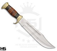 18" Outback Knock Down Bowie Knife in $59 (Spring Steel, D2 Steel are also available) with Sheath-Hunting Knife