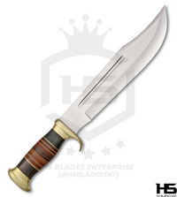 18" Outback Knock Down Bowie Knife in $59 (Spring Steel, D2 Steel are also available) with Sheath-Hunting Knife