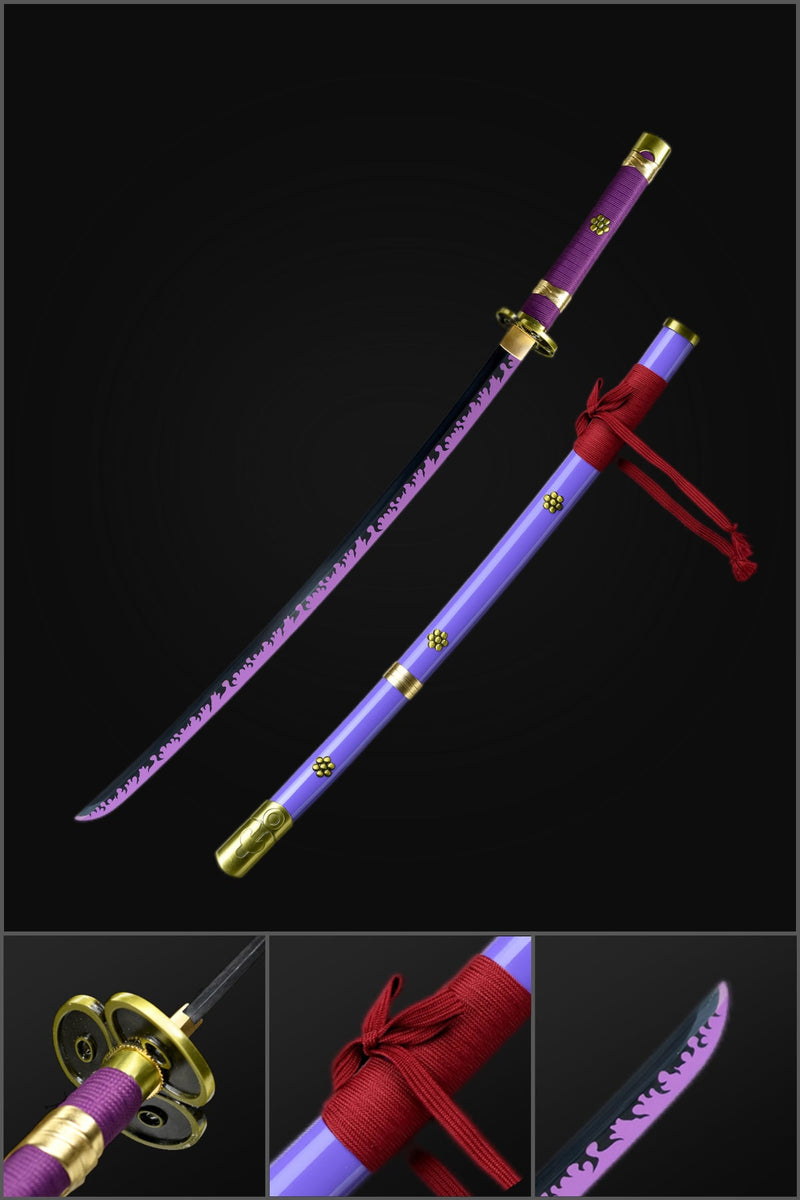 Purple Ame No Habakiri Enma Sword of Roronoa Zoro in $88 (Japanese Steel is also Available) from One Piece Swords| Japanese Samurai Sword | Type II