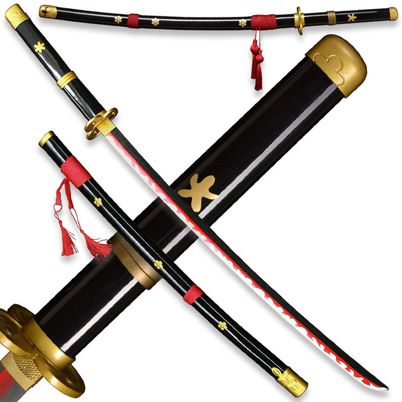 Black Ame No Habakiri Enma Sword of Roronoa Zoro in Just $88 (Japanese Steel is also Available) from One Piece Swords| Japanese Samurai Sword