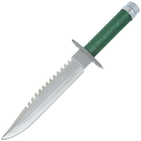 15" Rambo First Blood I Bowie Knife (Spring Steel, D2 Steel are also available) with Sheath-Camping & Hunting Machete