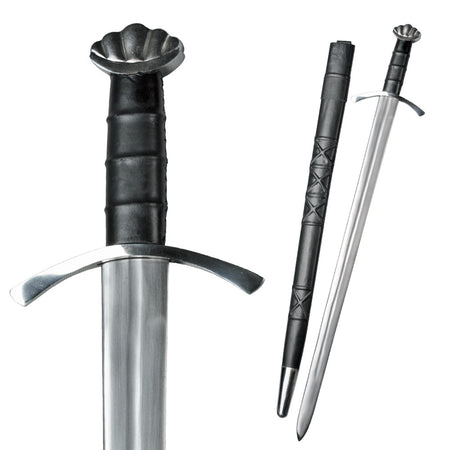 37" Full Tang Viking Norseman Sword (Spring Steel & D2 Steel Battle ready are available) with Scabbard-BW