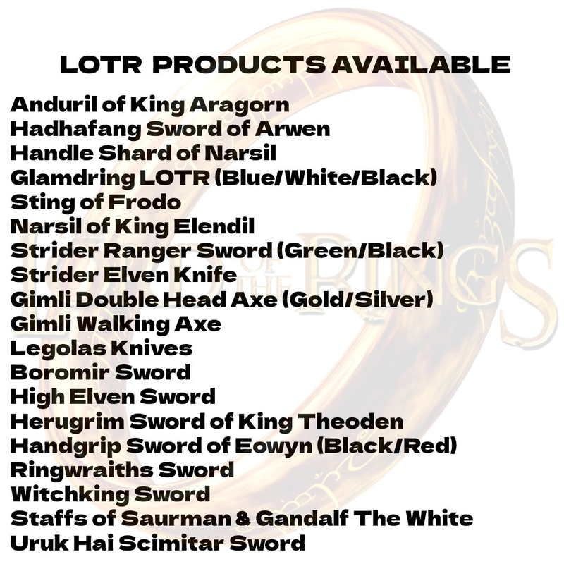 Discount Offer Custom Pairing of Any Two LOTR Swords & Hobbit Swords with Plaque & Scabbards in Just $121 (BR Spring Steel is also available)-LOTR Swords