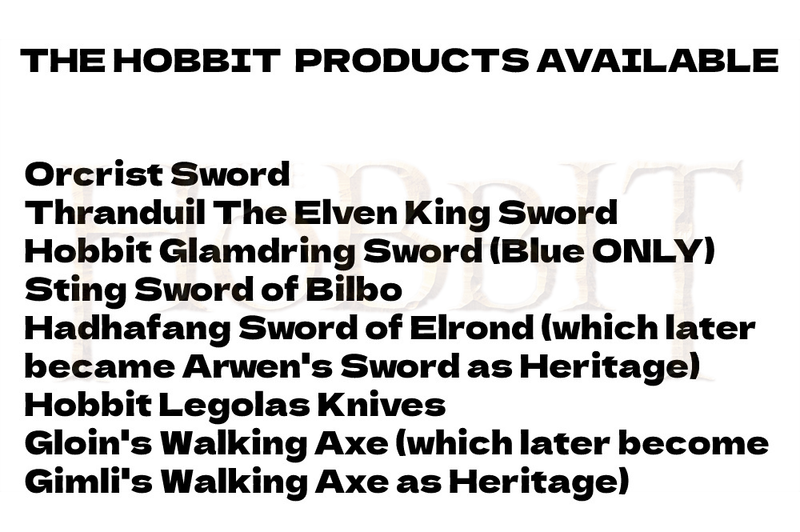 Discount Offer Custom Pairing of Any Two Hobbit Swords with Plaque & Scabbards in Just $121 (BR Spring Steel is also available)-LOTR Swords