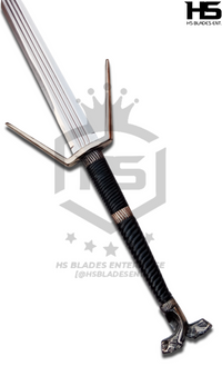 45" Witcher Steel Sword of Geralt of Rivia with Wolven Pommel in Just $77 (Spring Steel & D2 Steel versions are Available) from The Witcher Sword