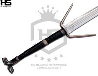 45" Witcher Steel Sword of Geralt of Rivia with Feline Pommel in Just $77 (Spring Steel & D2 Steel versions are Available) from The Witcher Sword-Without Shoulder Strap