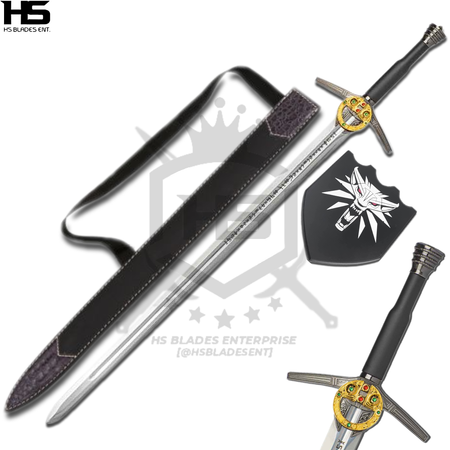 45" Witcher Steel Sword of Geralt of Rivia with Jewel in Just $77 (Spring Steel & D2 Steel versions are Available) from The Witcher Sword-Type II