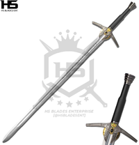 45" Witcher Steel Sword of Geralt of Rivia with Jewel in Just $77 (Spring Steel & D2 Steel versions are Available) from The Witcher Sword-Type I