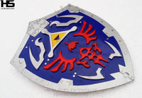 27" Blue Hylian Shield with wall hanger and sheath from The Legend of Zelda Shields