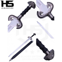 Black Handgrip Sword of Ewoyn with Plaque & Sheath from Lord of The Rings