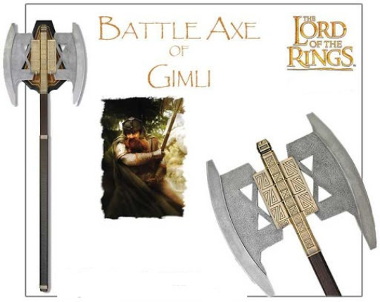 Gold Plated Gimli Battle Axe from Lord of The Rings in Just $99 Available in Display & Battleready versions