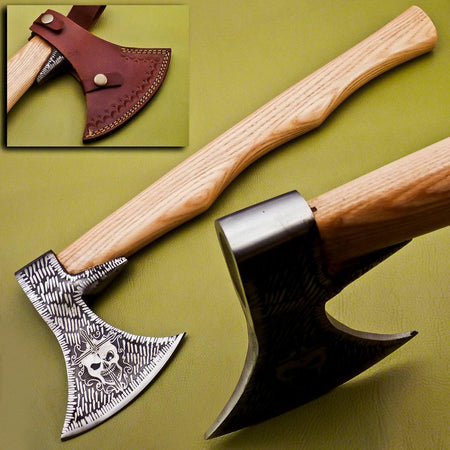 The Halloween: Battle Ready Functional Axe in Just $69 with Leather Sheath-Functional Viking Axe