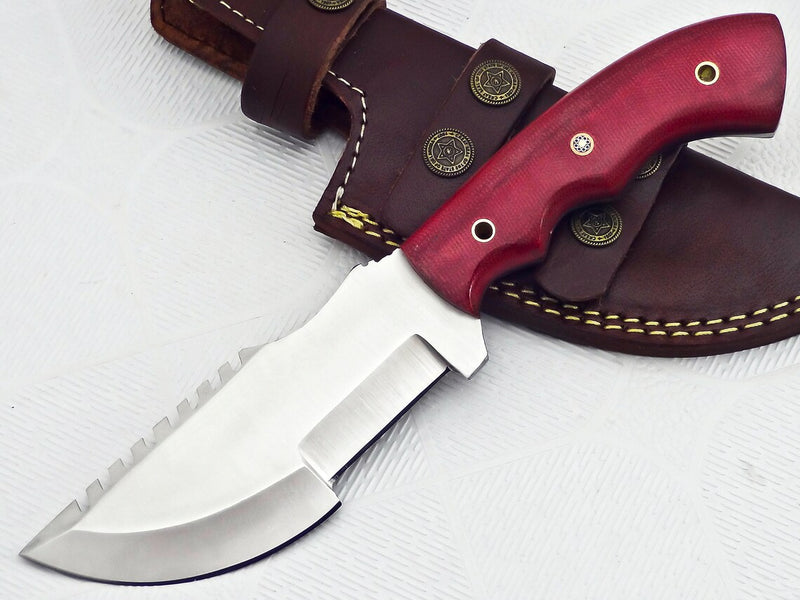 Brocxer Tracker Knife with Sheath (Spring Steel, D2 Steel are also available)-Camping & Hunting Knife