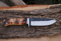 Raberry Skinning Knife with Sheath (Spring Steel, D2 Steel are also available)-Camping & Hunting Knife