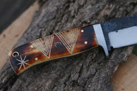 Raberry Skinning Knife with Sheath (Spring Steel, D2 Steel are also available)-Camping & Hunting Knife