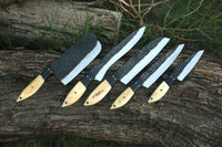 The Ramsay: Set of 5 Chef Knives (Spring Steel, D2 Steel are also available) with Sheath-Kitchen Knives