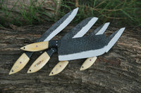 The Ramsay: Set of 5 Chef Knives (Spring Steel, D2 Steel are also available) with Sheath-Kitchen Knives