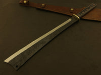 24" Shimirick Machete Bushcraft & Camping Machete (D2 Steel, Spring Steel are available) with Custom Blade Material Variations-Bushcraft Machete