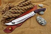 16" Droptop Bowie Knife in $59 (Spring Steel, D2 Steel are also available) with Sheath-Hunting Knife