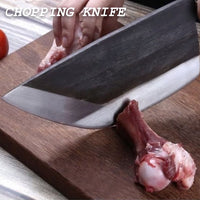 The Chianti: Cleaver Knife with Sheath (Spring Steel, D2 Steel are also available)-Butcher Knife & Kitchen Knife