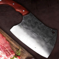 The Muai: Cleaver Knife with Sheath (Spring Steel, D2 Steel are also available)-Butcher Knife & Kitchen Knife