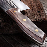 The Florence: Cleaver Knife with Sheath (Spring Steel, D2 Steel are also available)-Butcher Knife & Kitchen Knife