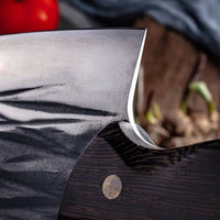 The Deli: Cleaver Knife with Sheath (Spring Steel, D2 Steel are also available)-Butcher Knife & Kitchen Knife