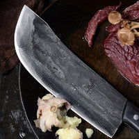 The Boucherie: Cleaver Knife with Sheath (Spring Steel, D2 Steel are also available)-Butcher Knife & Kitchen Knife
