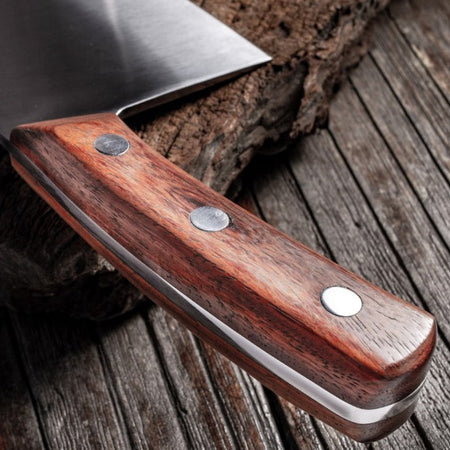 The Puharich: Cleaver Knife with Sheath (Spring Steel, D2 Steel are also available)-Butcher Knife & Kitchen Knife