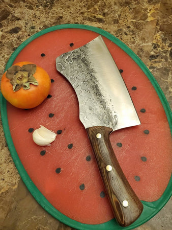 The Liousens: Cleaver Knife with Sheath (Spring Steel, D2 Steel are also available)-Butcher Knife & Kitchen Knife