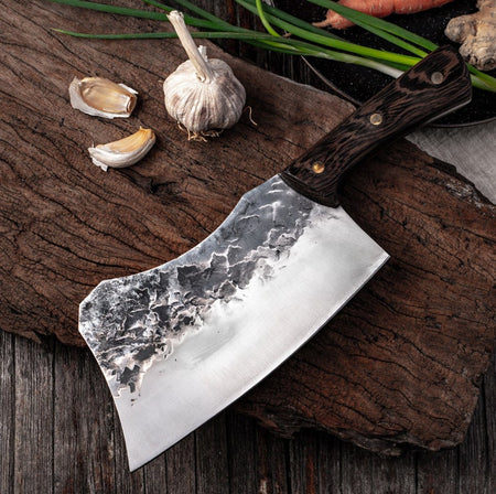 The Liousens: Cleaver Knife with Sheath (Spring Steel, D2 Steel are also available)-Butcher Knife & Kitchen Knife