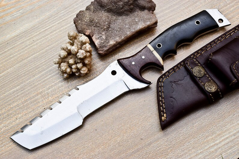 Derdecore Tracker Knife with Sheath (Spring Steel, D2 Steel are also available)-Camping & Hunting Knife
